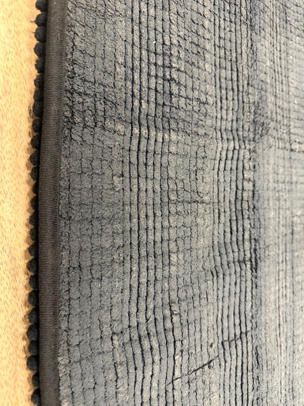 Black Textured Bath Rug - Picture 2 of 3